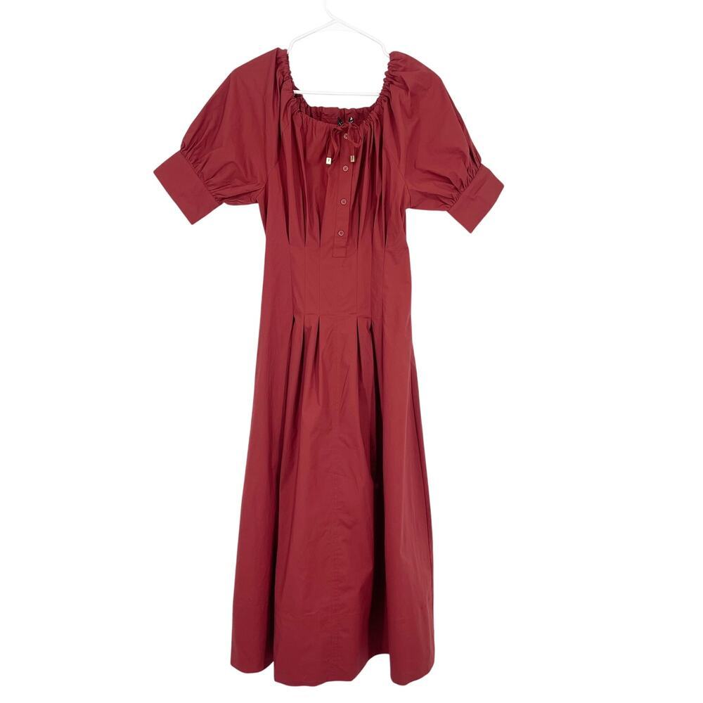J.Crew Cinched-waist shirt-dress in Brilliant Red Size 4 NWT - Picture 4 of 9